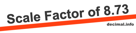 Scale Factor of 8.73 Scale Factor of 8.73