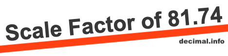 Scale Factor of 81.74 Scale Factor of 81.74