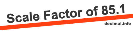Scale Factor of 85.1