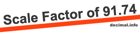 Scale Factor of 91.74 Scale Factor of 91.74
