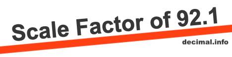 Scale Factor of 92.1