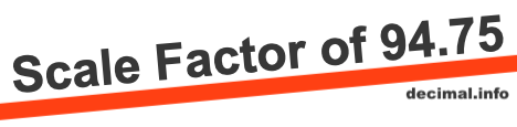 Scale Factor of 94.75