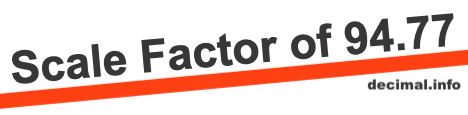 Scale Factor of 94.77