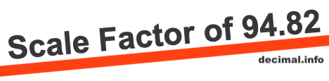 Scale Factor of 94.82