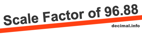 Scale Factor of 96.88 Scale Factor of 96.88