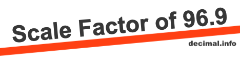 Scale Factor of 96.9 Scale Factor of 96.9