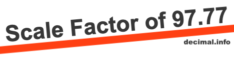 Scale Factor of 97.77