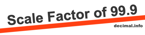 Scale Factor of 99.9